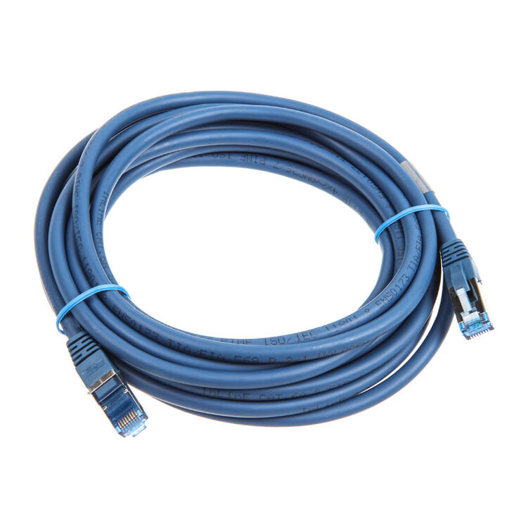 InLine Patch Cable Cat.6A, S/FTP (PiMf), 500MHz, blue - 5m image number 1