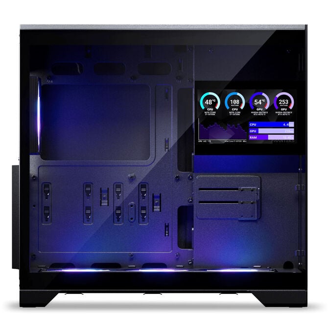 Phanteks XT V5 LCD PC Case, Mid-Tower, ATX, 7-Inch LCD, Tempered Glass - Black image number 3