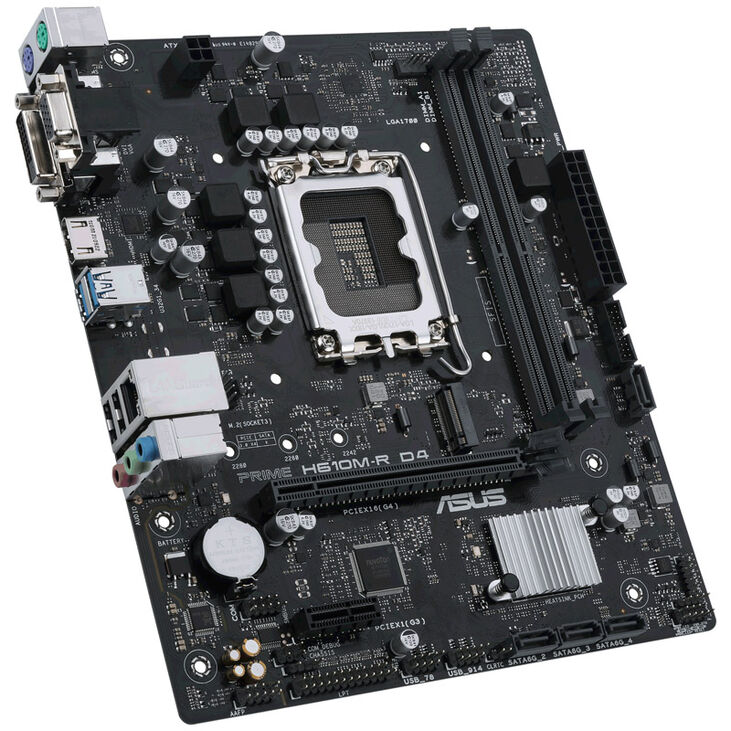 ASUS Prime H610M-R D4-SI, Intel H610 Mainboard, Sockel 1700, DDR4 image number 1