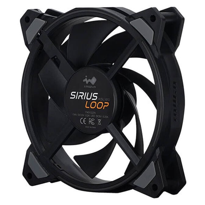 InWin Sirius Loop RGB PWM Fan 3-Pack including RGB Controller - 120 mm, black image number 6
