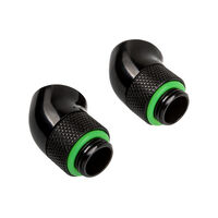 Corsair Hydro X Series Adapter 45 Grad G1/4 Zoll AG auf G1/4 Zoll IG - 2er Pack, drehbar, schwarz