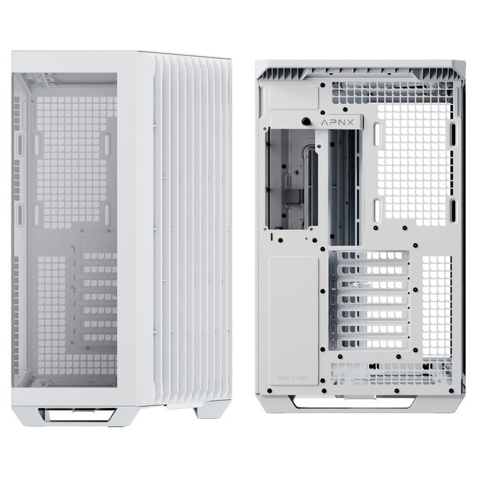 APNX V1 PC Case, Mid Tower, ATX, Tempered Glass &ndash; White image number 3
