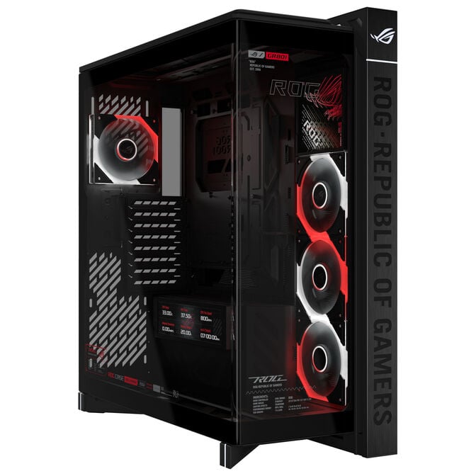 ASUS ROG Cronox GR801 PC-Geh&auml;use, Big-Tower, E-ATX, ARGB, Tempered Glass - schwarz image number 1