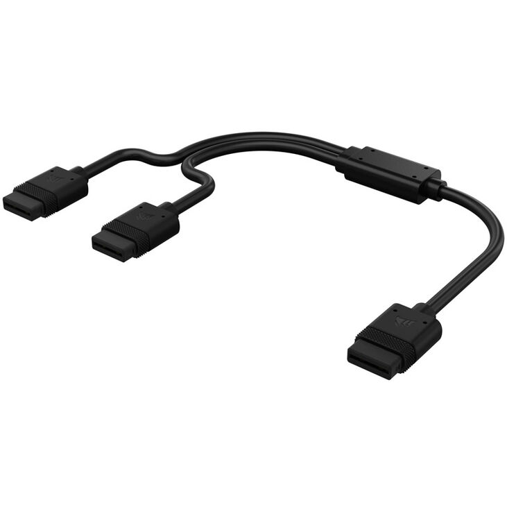 Corsair iCUE LINK Y-Cable Connector gerade - schwarz, 60 cm image number 1