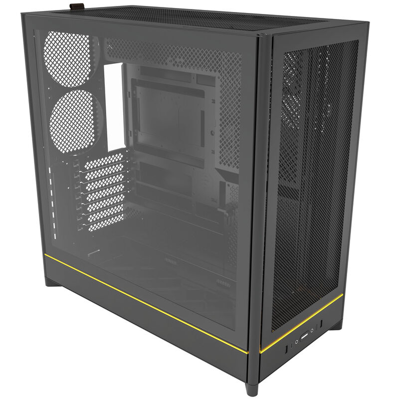 Montech HS01 PC-Gehäuse, Midi-Tower, ATX, aRGB, Tempered Glass - schwarz