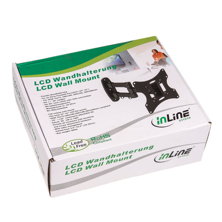 InLine Wandhalterung, neig-/schwenkbar, 43-94cm (17-37 Zoll) image number 8
