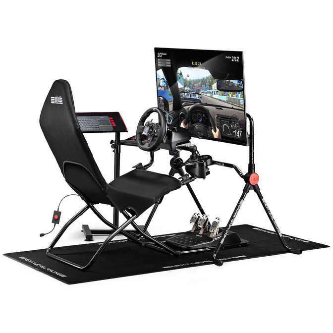 Next Level Racing GTLite Air faltbares Cockpit, SIMAERO-Mesh - schwarz image number 4