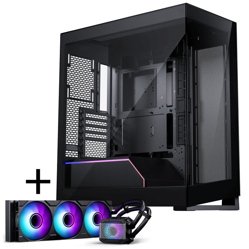 PHANTEKS NV-Serie NV5 MK2 ATX-Gehäuse, Tempered Glass, DRGB - Satin Black + Glacier One 360M25 Gen2 DRGB AiO Wasserkühlung - 360mm