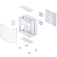 Jonsbo TK-4 Case, Midi Tower, ATX, Tempered Glass - White image number null
