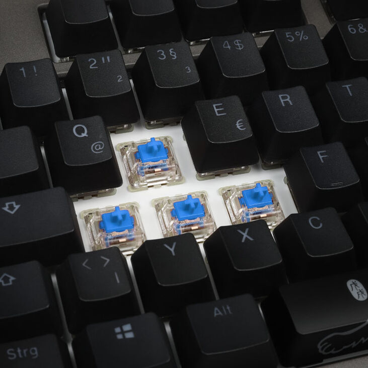 Ducky Shine 7 PBT Gaming Tastatur, MX-Blue, RGB LED - gunmetal image number 6