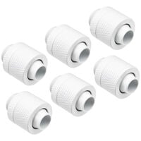 Alphacool Eiszapfen 13/10 mm Anschraubt&uuml;lle G1/4, 6-Pack - wei&szlig;
