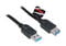 Akasa USB 3.0 Kabel, Type A, 1,5m - black
