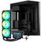 TRYX LUCA L70 Midi Tower - Black + PANORAMA 360 ARGB AiO Water Cooling, 3D AMOLED Display, 360mm - Black