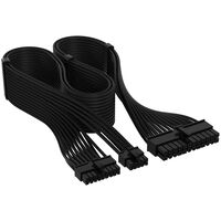 Corsair Premium Sleeved 24-Pin-ATX-Kabel, Gen 5, f&uuml;r Typ-5-Netzteil - schwarz