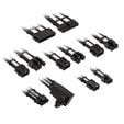 Kolink Core Pro Braided Cable Extension Kit 12V-2x6 Type 2 - Jet Black/Brilliant White image number null