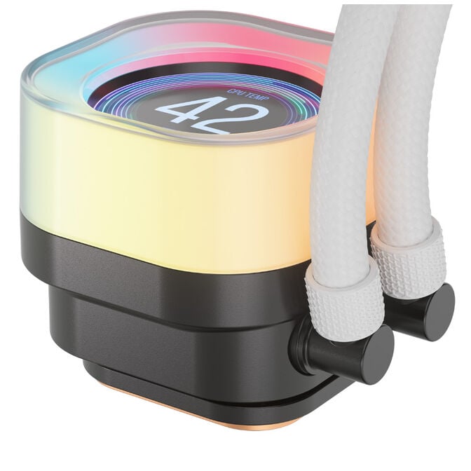 Corsair iCUE LINK Titan 240 RX LCD Komplett-Wasserk&uuml;hlung, RGB - 240mm, wei&szlig; image number 3