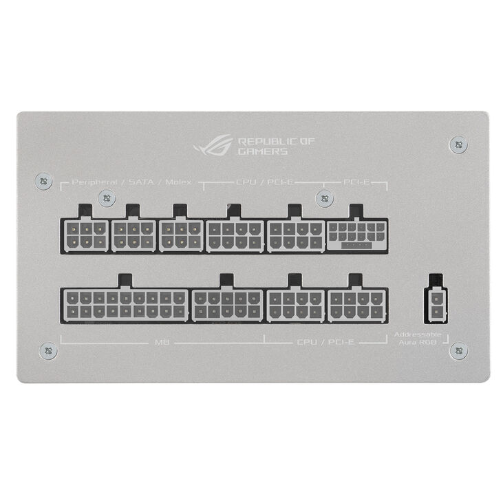 ASUS ROG Strix 1000W Gold Aura, 80 PLUS Gold power supply, modular, PCIe 5.0 - 1000 Watt, white image number 4