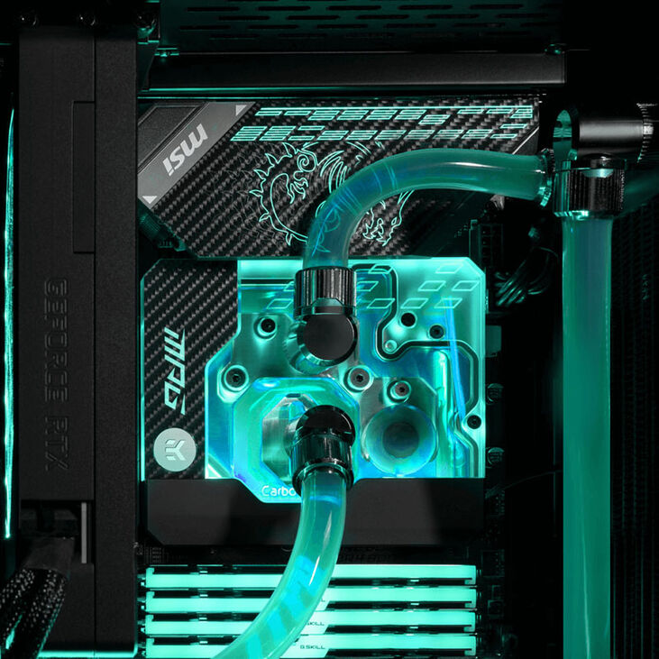 EK Water Blocks EK-Quantum Momentum, Intel MPG Z590 Gaming Carbon - EK X Edition - Socket 1200 image number 4