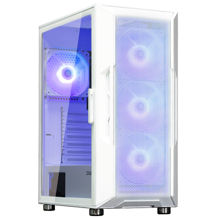 Zalman i3 Neo PC Case, Midi Tower, ATX, RGB, Tempered Glass - White image number 0