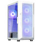 Zalman i3 Neo PC Case, Midi Tower, ATX, RGB, Tempered Glass - White
