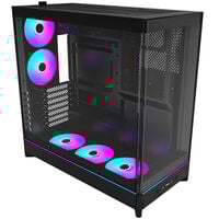 Montech HS02 PRO PC-Gehäuse, Midi-Tower, ATX, Tempered Glass, ARGB - schwarz