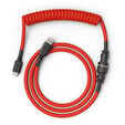 Glorious Coiled Cable Crimson Red, USB-C to USB-A, 1.37m - red/black image number null