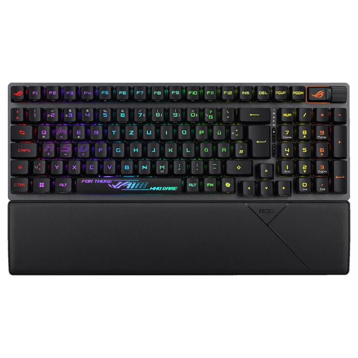 ASUS ROG Strix Scope II 96 RX Wireless Gaming Tastatur, 96%, RGB - schwarz, ROG RX RED image number 3