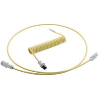 CableMod PRO Coiled Keyboard Cable USB-C to USB Type A, Lemon Ice - 150cm