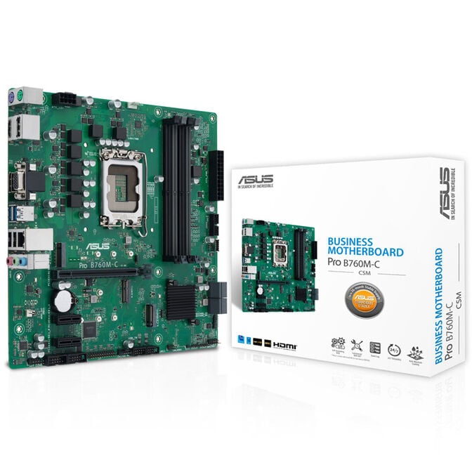 ASUS PRO B760M-C-CSM, Intel B760 motherboard, Socket 1700, DDR5 image number 0