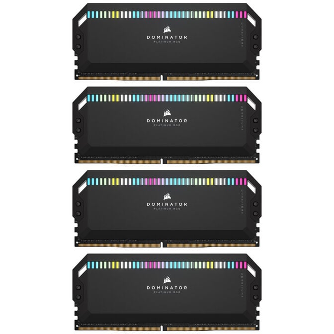 Corsair Dominator Platinum RGB DDR5-6400 RAM, CL32, XMP - 64GB Quad-Kit, schwarz image number 2