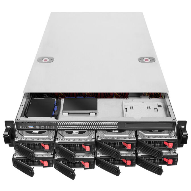 SilverStone RM22-308 Rackmount Server Case, 2U, E-ATX - black image number 1