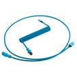 CableMod PRO Coiled Keyboard Cable USB A to Micro USB C, Specturm Blue - 150cm image number null