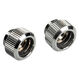 Bitspower Touchaqua Adapter Connection G1/4 inch Female to 12mm OD Hardtube - 2 Pack, Silver
