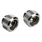 Bitspower Touchaqua Adapter Connection G1/4 inch Female to 12mm OD Hardtube - 2 Pack, Silver