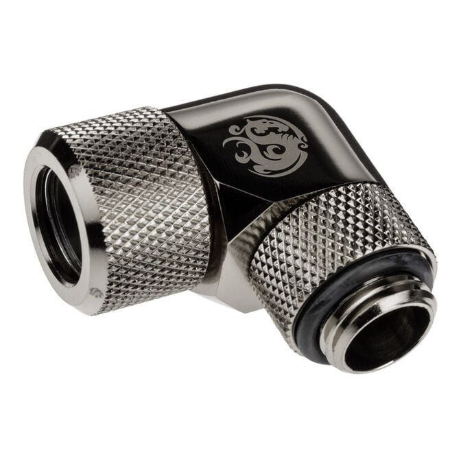 Bitspower Advanced Multi-Link Adapter Connection 90 Degrees G1/4 Inch AG to 12mm OD Hardtube - Rotatable. image number 1