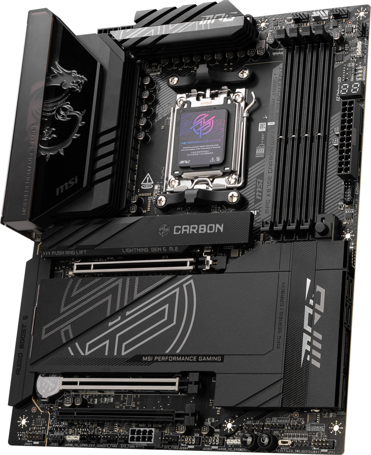 MSI MPG X870E Carbon WiFi motherboard, Socket AM5, AMD X870E, ATX, DDR5 image number 5