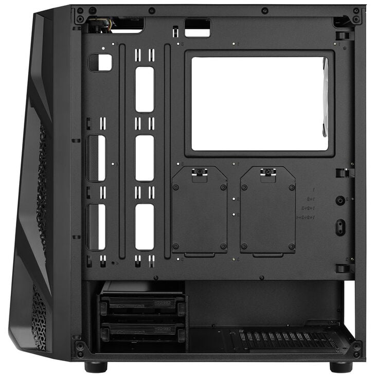 Aerocool AirHawk Duo Midi-Tower, Tempered Glass - schwarz image number 6