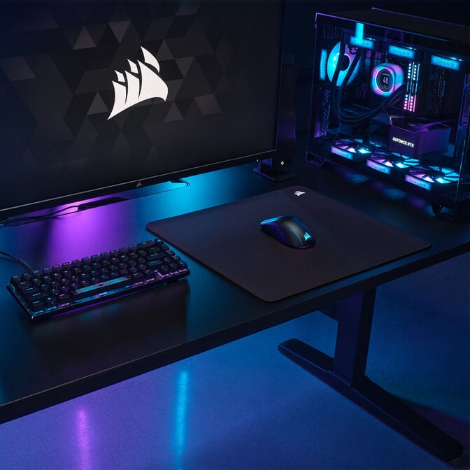 Corsair MM500 v2 Hybrid Fabric Gaming Mouse Pad, large - black image number 5