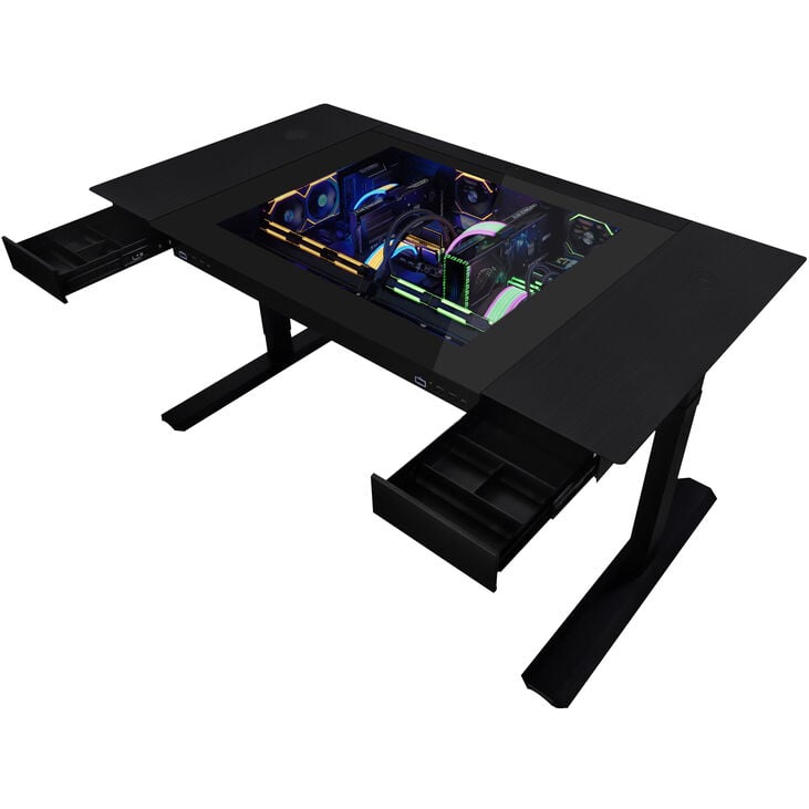 Lian Li DK07 Tischgehäuse, Dual-System-fähig, 2x E-ATX, höhenverstellbar - schwarz image number 2