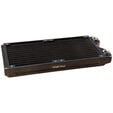 Phobya R27-S240 Radiator, 240 mm radiator, 18 FPI, copper fins, 2x G1/4-inch connectors - black image number null