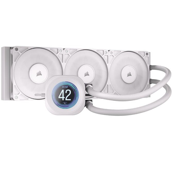 Corsair Nautilus RS 360 LCD Komplett-Wasserk&uuml;hlung - 360 mm, wei&szlig; image number 1
