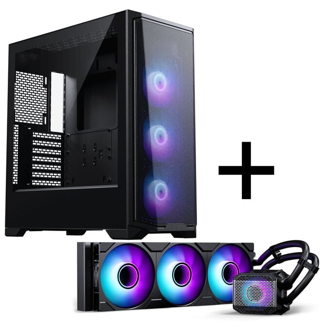 Phanteks Eclipse G370A PC-Geh&auml;use, 3x 120mm L&uuml;fter, Glacier One 360M25 Gen2 DRGB AiO Wasserk&uuml;hlung image number 0