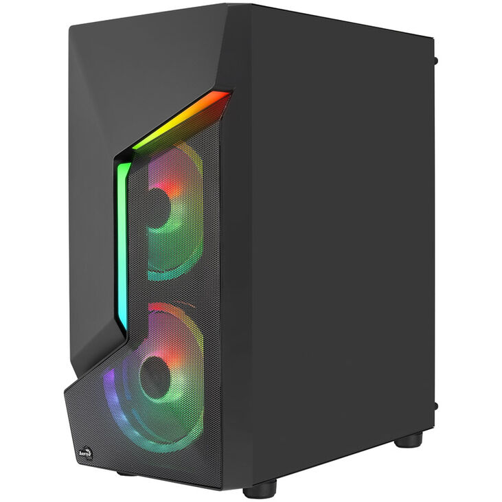 Aerocool Scape-G-BK-v3 Midi-Tower, Tempered Glass, ARGB - schwarz image number 7
