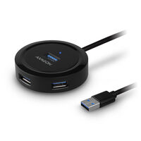 AXAGON HUE-P1A USB-A-Hub, 4x USB 3.0, external power supply - 30 cm