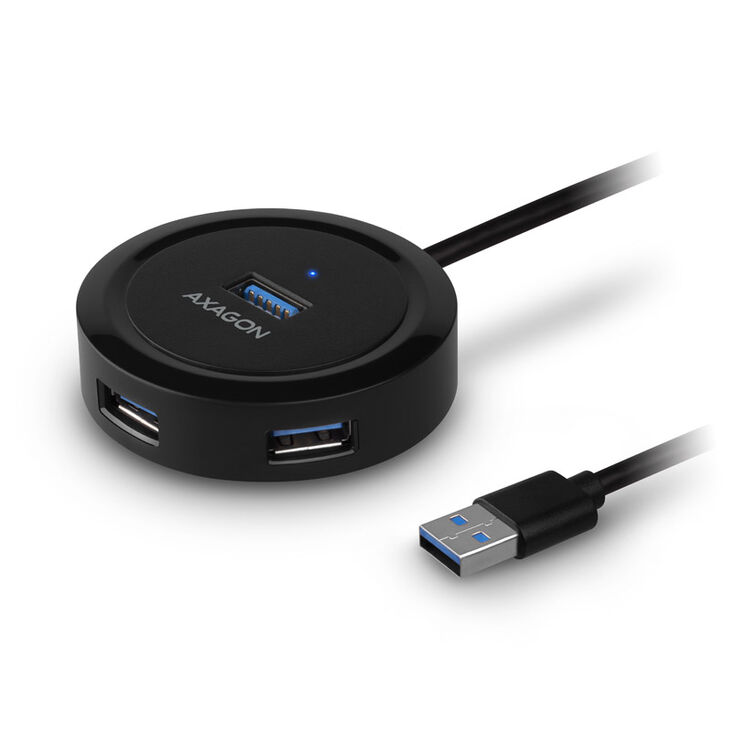 AXAGON HUE-P1A USB-A-Hub, 4x USB 3.0, external power supply - 30 cm image number 0