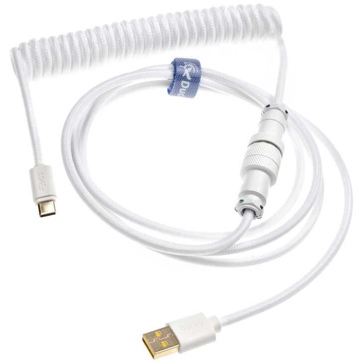 Ducky Coiled Cable White Edition image number 0