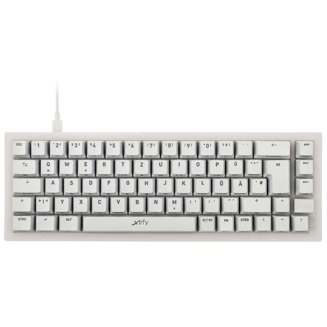Cherry Xtrfy K5 Gaming Tastatur, TKL, RGB - transparent/wei&szlig; image number 1