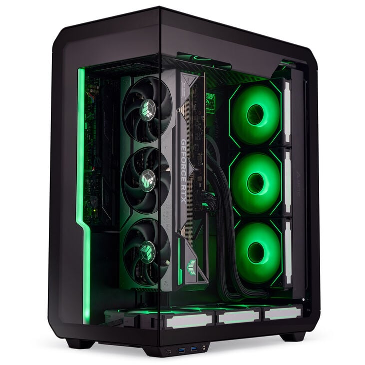 Ssupd Xhuttle PC case, mid tower, ATX, RGB, tempered glass - black image number 6