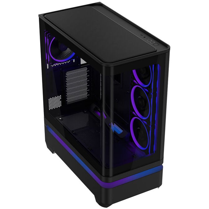 ASUS Prime AP304 ARGB PC Case, Mid Tower, ATX, ARGB, Tempered Glass &ndash; black image number 1