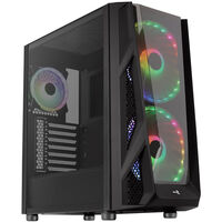 Aerocool NightHawk Duo Mid Tower, Tempered Glass - Black